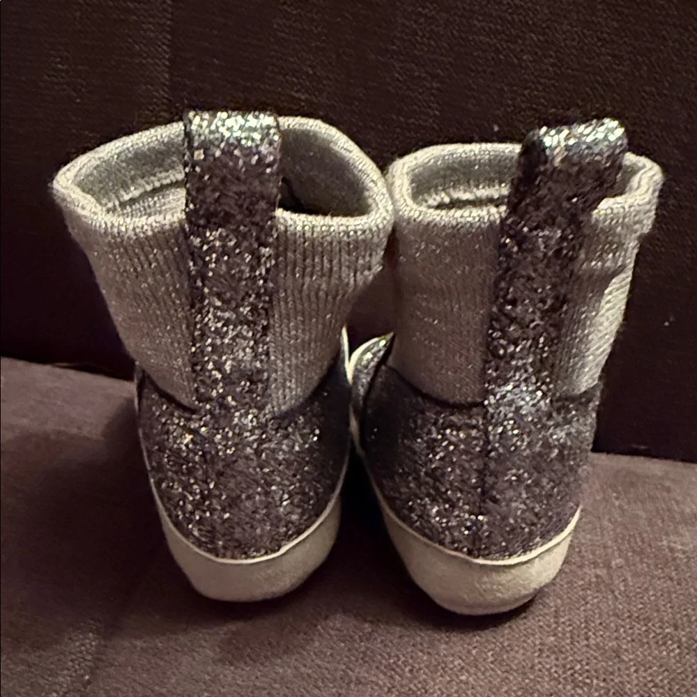 Sparkly Gray Kids Boots